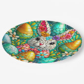 イースターバニー3D ~アルコールインク~紙プレート ペーパープレート (アングル)