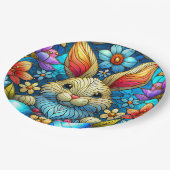 イースターバニー3D ～アルコールインク～紙プレート ペーパープレート (アングル)