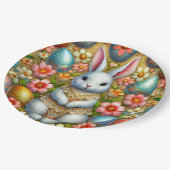 イースターバニー3D ～アルコールインク～紙プレート ペーパープレート (アングル)