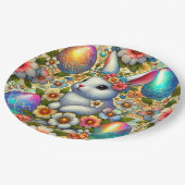 イースターバニー3D ～アルコールインク～紙プレート ペーパープレート (アングル)