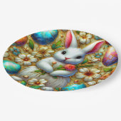イースターバニー3D ～アルコールインク～紙プレート ペーパープレート (アングル)