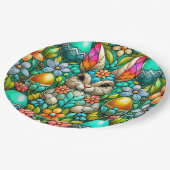 イースターバニー3D ～アルコールインク～紙プレート ペーパープレート (アングル)