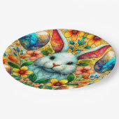 イースターバニー3D ～アルコールインク～紙プレート ペーパープレート (アングル)