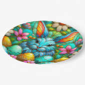 イースターバニー3D ～アルコールインク～紙プレート ペーパープレート (アングル)