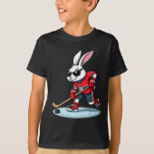 イースターバニー アイスホッケー Tシャツ (正面)