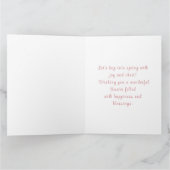 イースターバニー  イースターの卵のバスケット付き カード (内部)