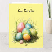 イースターバニー&イースターエッグアートワーク カード (裏面)