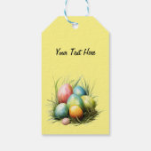 イースターバニー&イースターエッグアートワーク ギフトタグ (裏面)