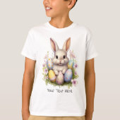 イースターバニー&イースターエッグアートワーク Tシャツ (正面)