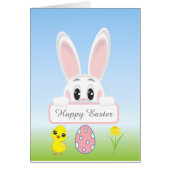 イースターバニー&イースターエッグonライトブルー (正面)