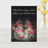 「イースターバニー」イースターカード カード (黄色い花)