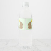 イースターバニー ウサギと水仙の花 ペットボトルラベル (裏面)