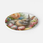 イースターバニー ウサギのホリデー ペーパープレート (アングル)