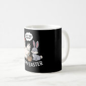 イースターバニー ウサギ ニワトリ 勘弁して コーヒーマグカップ (正面右)
