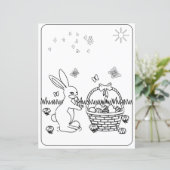 イースターバニー&エッグカラーリングページ紙 子供へ (スタンド正面)