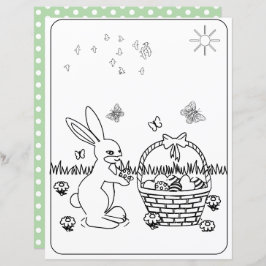 イースターバニー&エッグカラーリングページ紙 子供へ