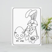 イースターバニー&エッグカラーリングページ紙 子供へ (スタンド正面)