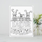 イースターバニー&エッグカラーリングページ紙 子供へ (スタンド正面)