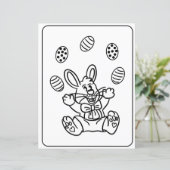イースターバニー&エッグカラーリングページ紙 子供へ (スタンド正面)