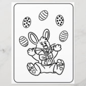イースターバニー&エッグカラーリングページ紙 子供へ (正面)