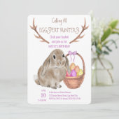 イースターバニー&エッグスパートハンターズ誕生日 招待状 (スタンド正面)