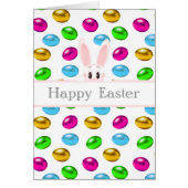 イースターバニー&カラフルエッグオンホワイト (正面)