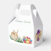イースターバニー、カラフル卵とデイジー フェイバーボックス (裏面サイド)