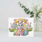 イースターバニー グラフィック インビテーション カード (スタンド正面)