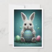 イースターバニー グラフィック フラット ノートカード (裏面)