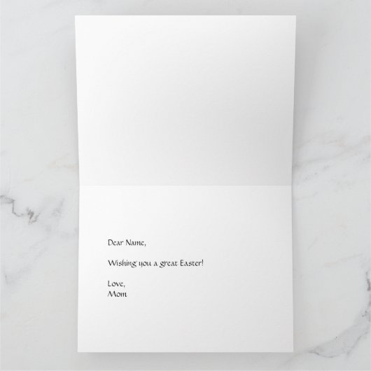 イースターバニー グリーティングカード (内部)