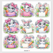 イースターバニー サイン ホルダー シール (シート)