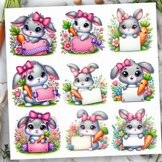 イースターバニー サイン ホルダー シール