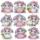 イースターバニー サイン ホルダー セット2 シール (正面)