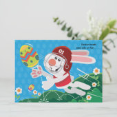 イースターバニー サッカー 誕生日 招待状 (スタンド正面)