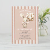 イースターバニー　サムバニー　ファーストバースデー 招待状 (スタンド正面)