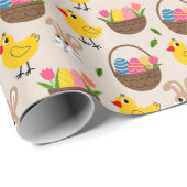 イースターバニー&シックラッピング紙 ラッピングペーパー (ロールコーナー)