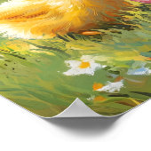 イースターバニー&シック絵を描カワイズ ポスター (角)