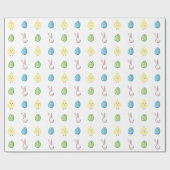 イースターバニー、シック、イースターエッグ ラッピングペーパー (フラット)