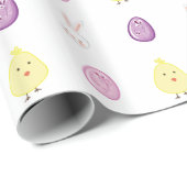 イースターバニー、シック、イースターエッグ ラッピングペーパー (ロールコーナー)