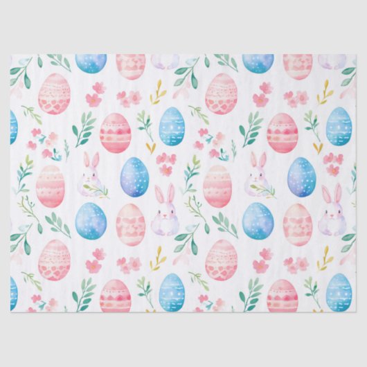 イースターバニー – シームレスパターンティッシュペーパー 薄葉紙 (正面)