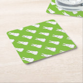 イースターバニー スクエアペーパーコースター (アングル)