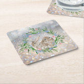 イースターバニー スクエア ペーパーコースター (アングル)