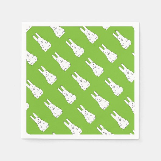 イースターバニー スタンダードカクテルナプキン (正面)