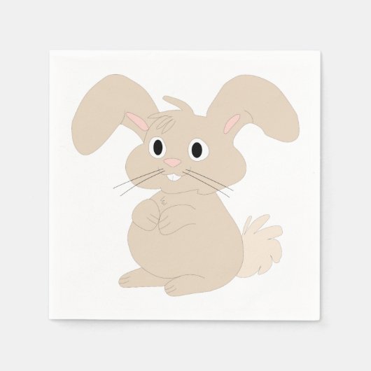 イースターバニー スタンダードカクテルナプキン (正面)