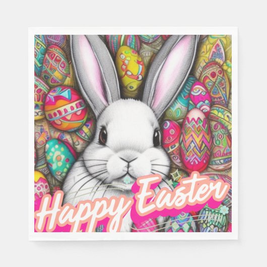 イースターバニー スタンダードランチョンナプキン (正面)