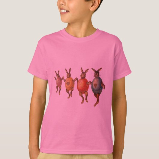 イースターバニー・ダンシングエッグス Tシャツ (正面)