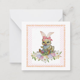 イースターバニー チック（ポストカードスタイル） グリーティング ノートカード