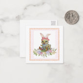 イースターバニー チック（ポストカードスタイル） グリーティング ノートカード (正面/裏面インサイチュ)