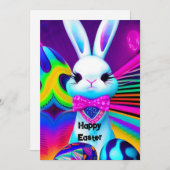 イースターバニー テンプレート 招待状 (正面/裏面)