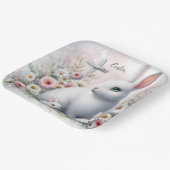 イースターバニー、デイジーとクロス ペーパープレート (傾斜あり)